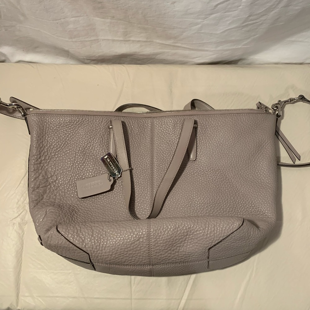 Coach Bleecker Cooper Peppled Leather Satchel Tote